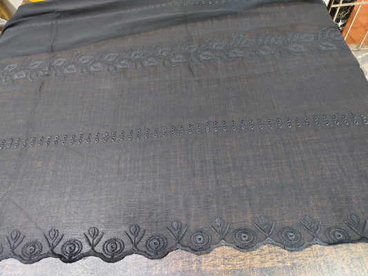 CHIFFON DUBTA BLACK COLOR