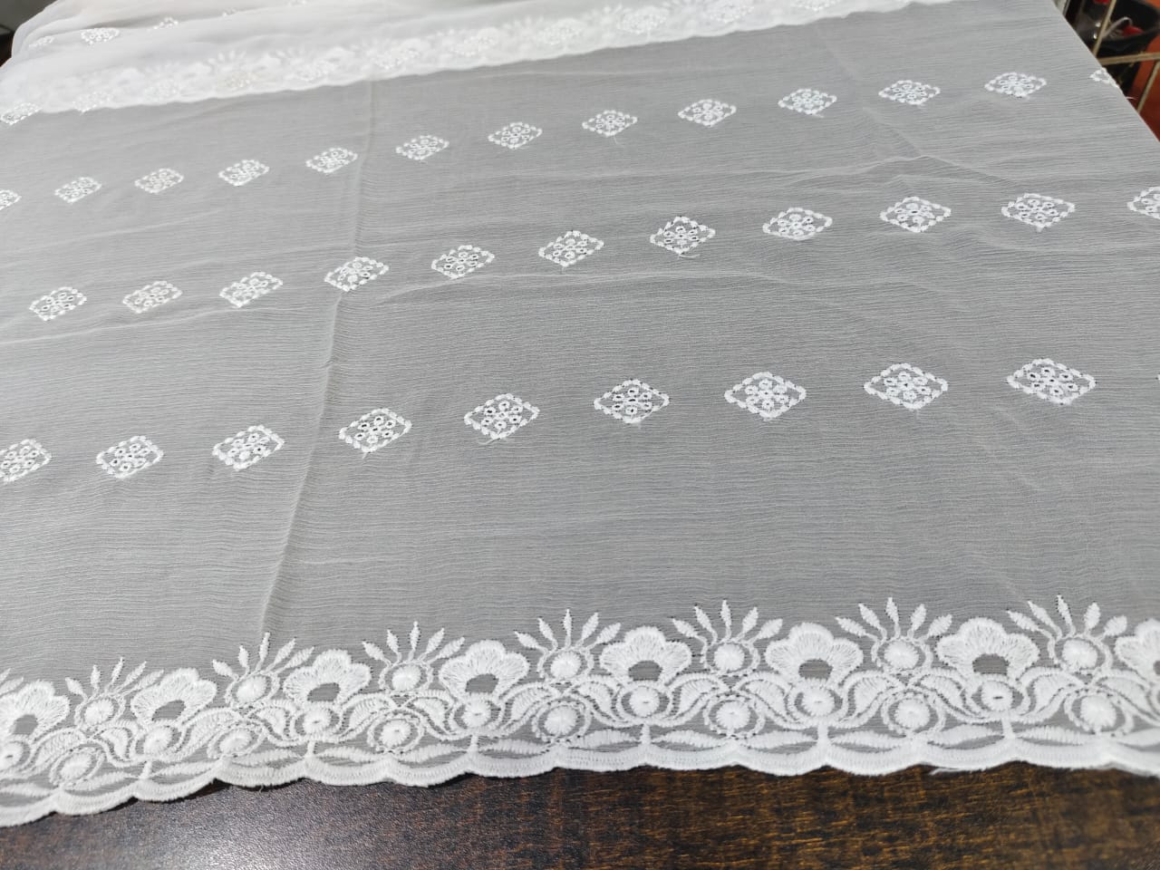 CHIFFON DUBTA WHITE COLOR